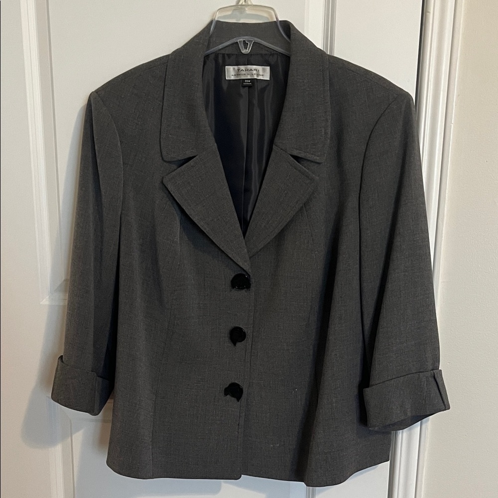 Tahari ASL Dark Gray Women's Blazer